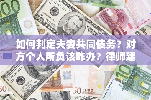 武汉如何判定夫妻共同债务？对方个人所负该咋办？律师建议